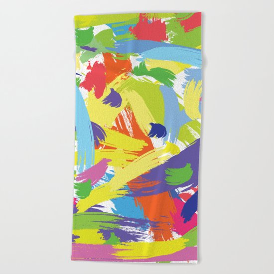 Color brush Beach Towel