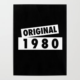 1980 Original Year Number Poster