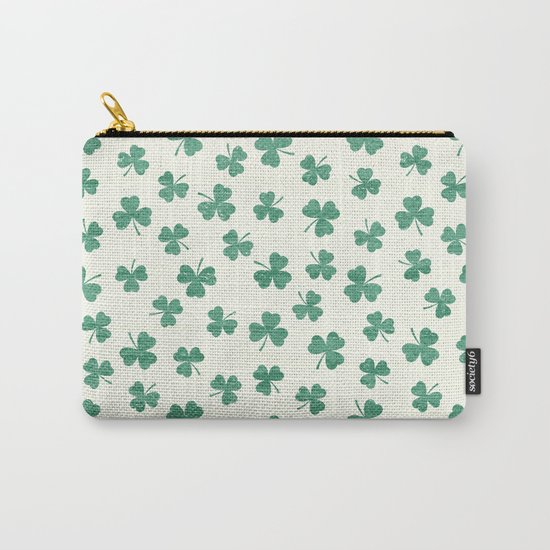 DANCING SHAMROCKS on cream Carry-All Pouch