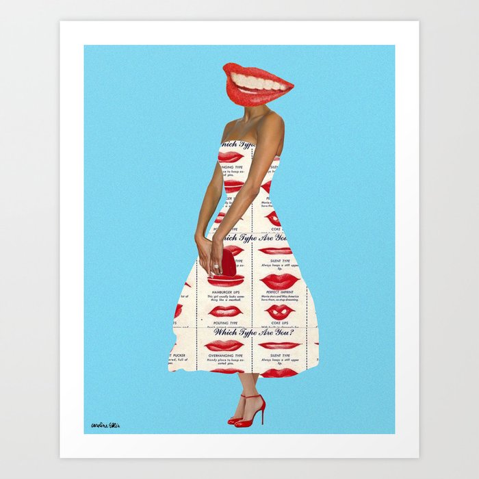 Lipstick Dress Art Print
