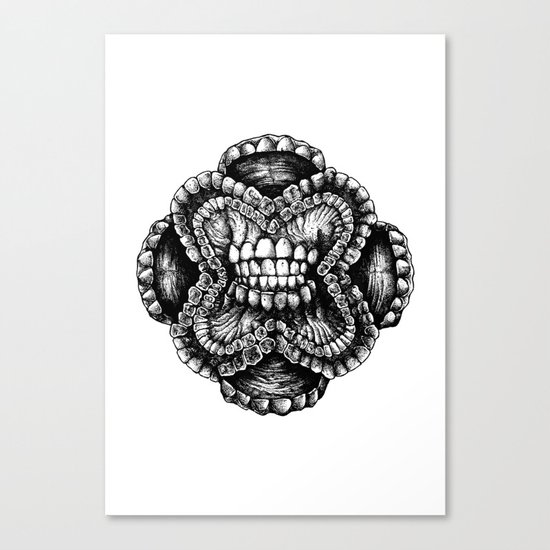 Bound : Teeth Canvas Print