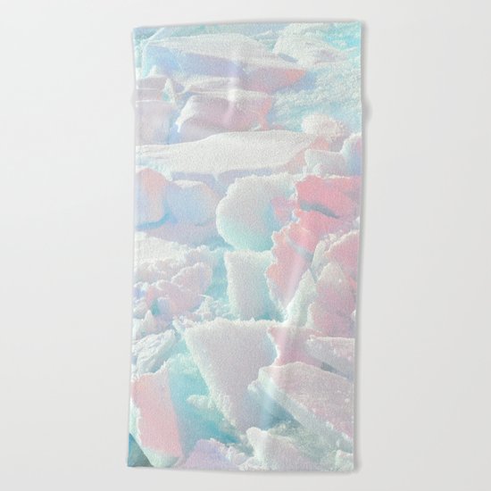 Broken Ice Pastel Texture Beach Towel