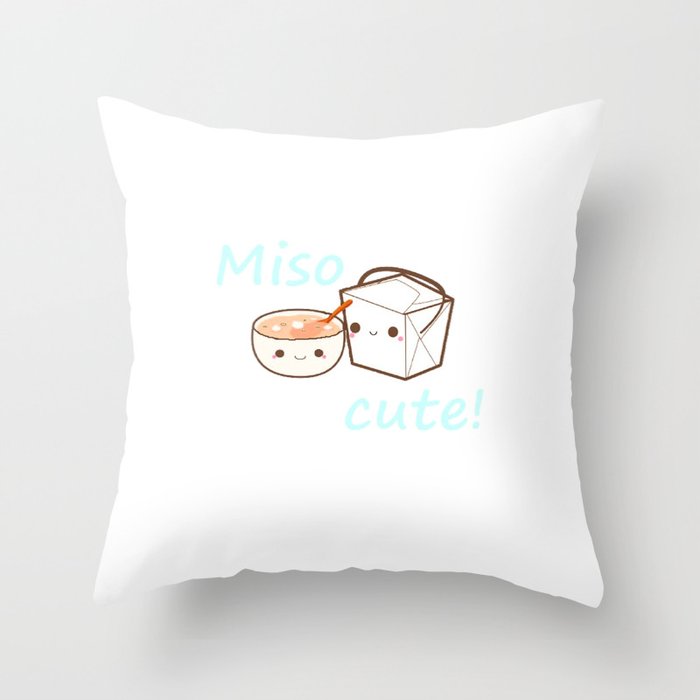 Miso Cute! Throw Pillow