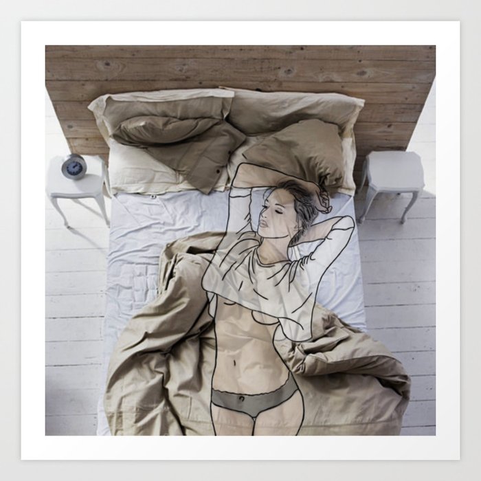 A day in bed Art Print