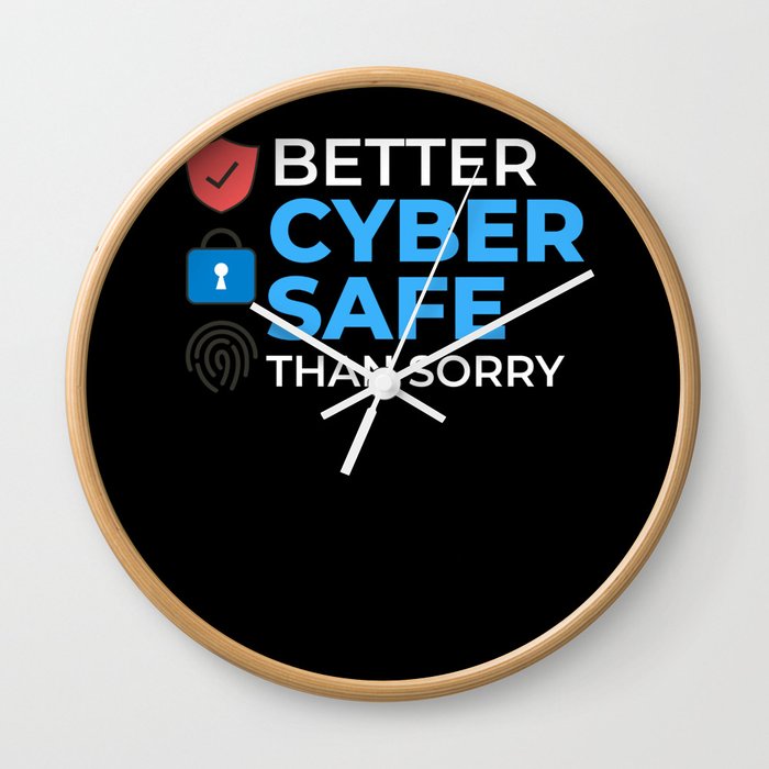 Cyber Security Analyst Engineer Computer Training Wall Clock
