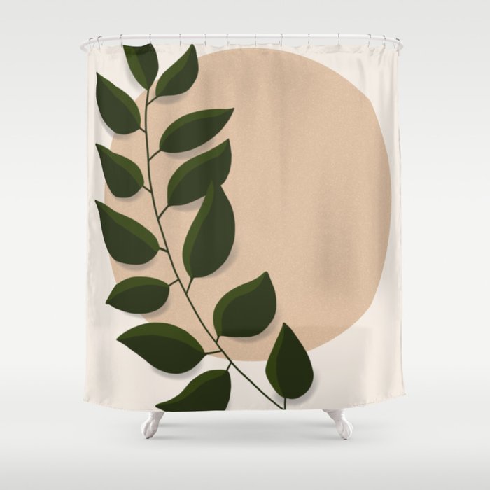 Simple vine plant design Shower Curtain