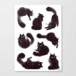 Bunch of cats Canvas Print