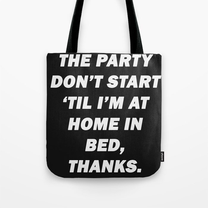 The Introvert in the Room (White Text) Tote Bag