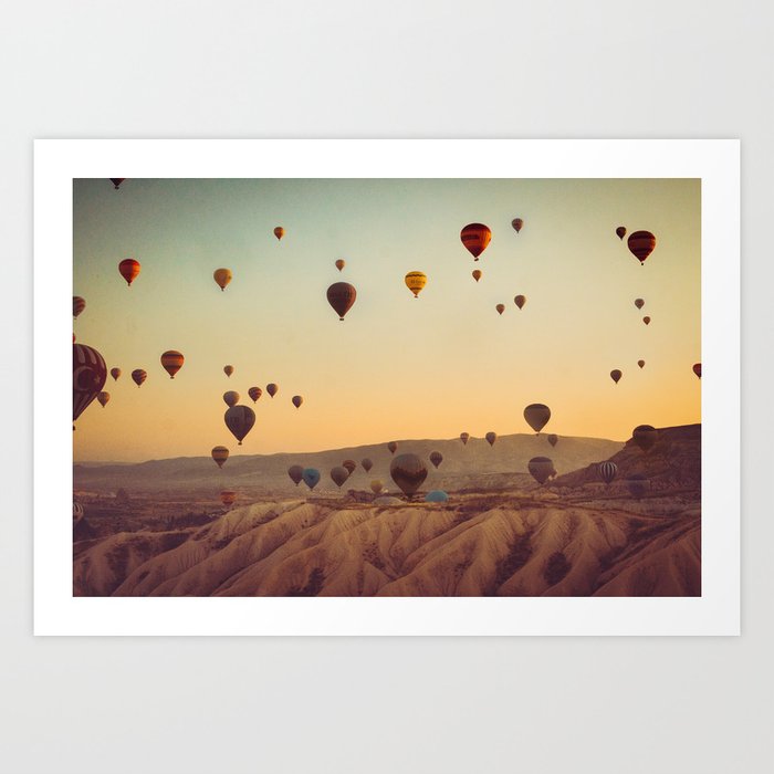 Cappadocia Hot-air Balloon Sunrise View Art Print