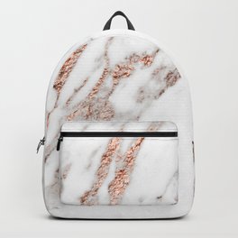 Rose gold foil marble Backpack