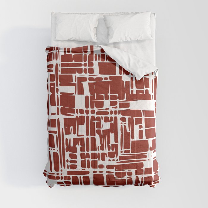Crimson red abstract Comforter