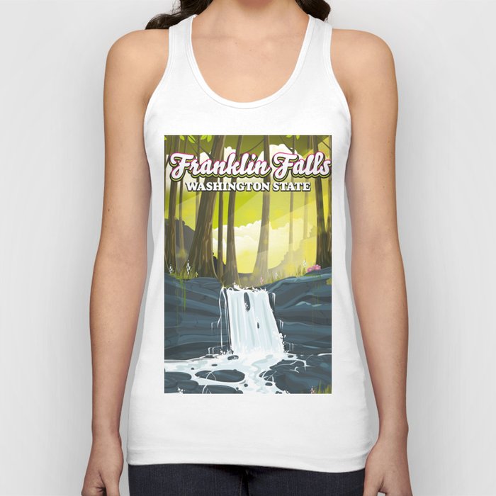 Franklin Falls Washington state travel poster Tank Top