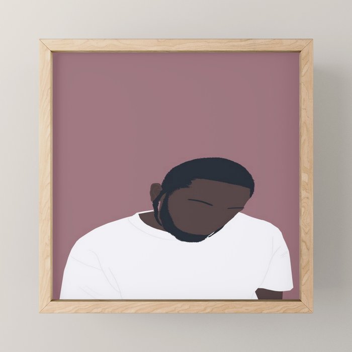 Kendrick Lamar Portrait Framed Mini Art Print By Isoartist Society6