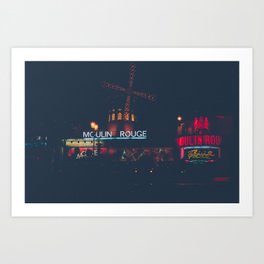 Moulin | Rouge | Paris at night #1 Art Print