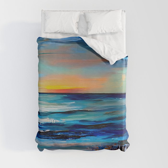 Abstract Painting No. 11 Seascape Duvet Cover