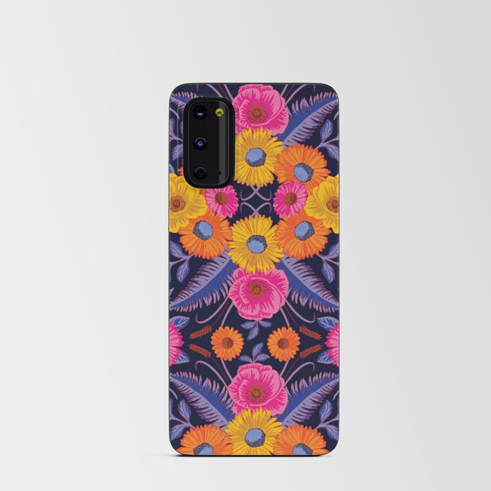 Vibrant Neon Floral Android Card Case