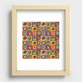 Wassily Kandinsky " Color Study: Squares with Concentric Circles Recessed Framed Print