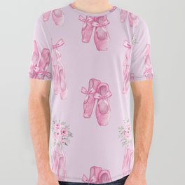 Ballet Shoes  All Over Graphic Tee