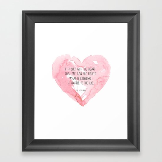 It is only with the heart Framed Art Print