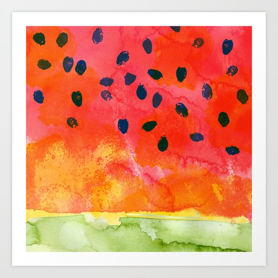 Abstract Watermelon Art Print