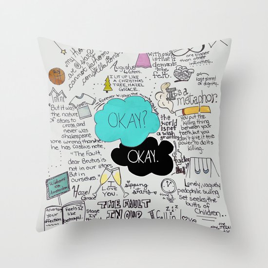 The Fault in Our Stars- John Green Throw Pillow