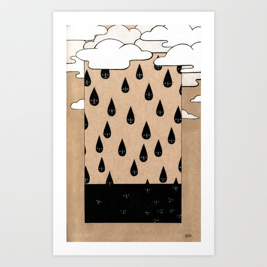 Rain Drops Art Print