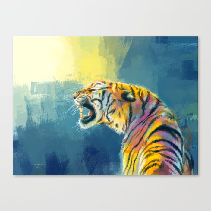 Shine Fearlessly - Tiger portrait Canvas Print