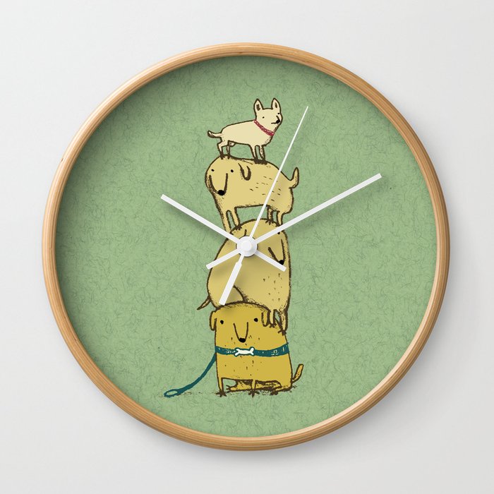 Puppy Totem Wall Clock