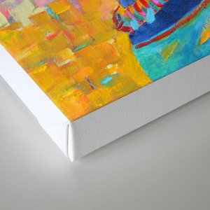 Black Woman Painting Africa People Girl In Wrap Color Beautiful