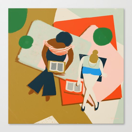 Summertime Reading Canvas Print