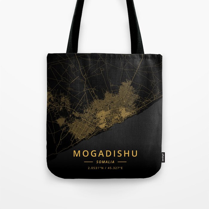 Mogadishu, Somalia - Gold Tote Bag