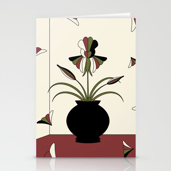 Windswept Irises - Crimson Stationery Cards