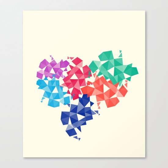 Background of geometric shapes. Colorful mosaic pattern Canvas Print
