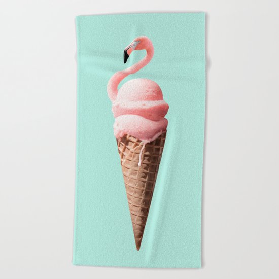 FLAMINGO CONE Beach Towel