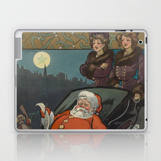 Vintage Santa Claus Preparing on Christmas Eve (1904) Laptop & iPad Skin