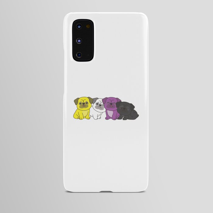 Nonbinary Flag Pug Pride Lgbtq Cute Dogs Android Case