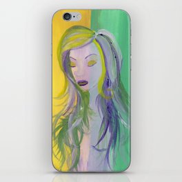 Portrait of a Woman in Reflection iPhone Skin