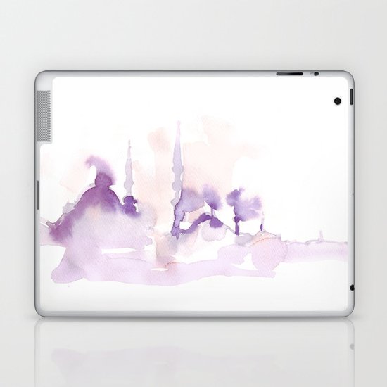 Watercolor landscape illustration_Istanbul Laptop & iPad Skin