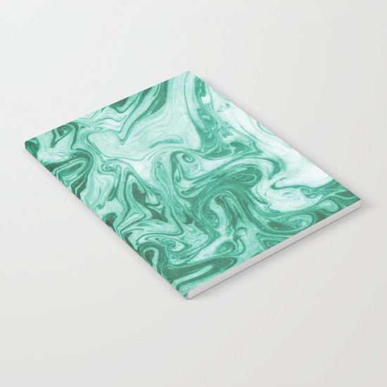 Eiji - modern minimal marbled ink paper monoprint printmaking japanese spilled ink artwork Notebook