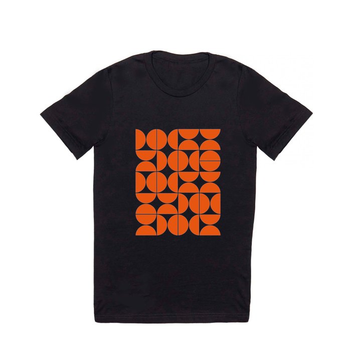 Mid Century Modern Geometric 04 Orange T Shirt