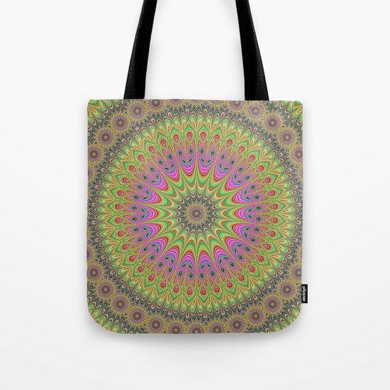 Floral ornament mandala Tote Bag