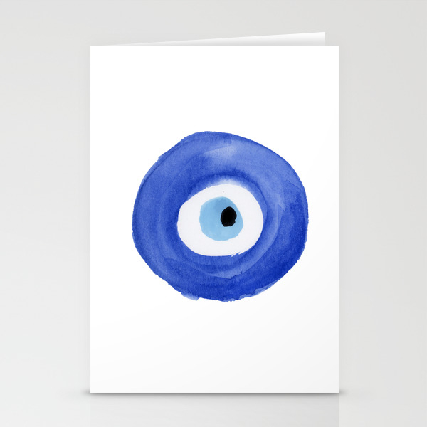Nazar Turkish Evil Eye Print Stationery Cards By Sherbetpaper