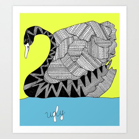 Ugly Swan Art Print