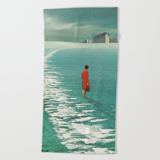 Waiting For The Cities To Fade Out Beach Towel