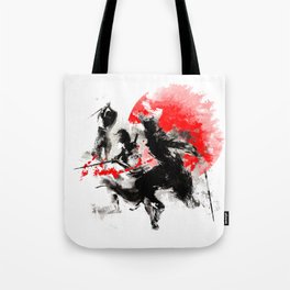 Samurai Duel Tote Bag
