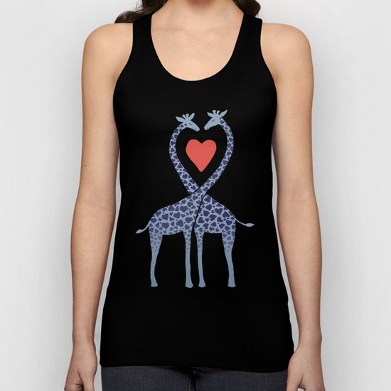 Giraffes in Love - a Valentine's Day illustration Unisex Tank Top