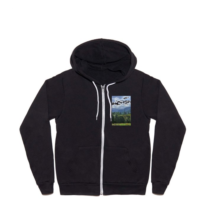 Scottish Highlands Landscape in Expressive and After Glow Full Zip Hoodie