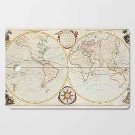 Bowles's new pocket map of the world Cutting Board