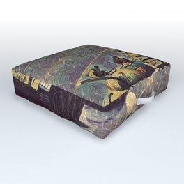 Freedom to imagine, Tiananmen Square, Tank Man, freedom, liberty, human rights landscape painting Outdoor Floor Cushion