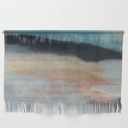 Dawn: a minimal abstract acrylic piece in pink, blues, yellow, and white Wall Hanging